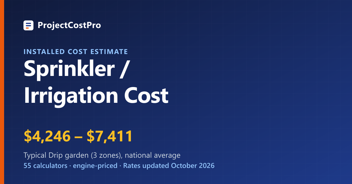 Sprinkler System Cost Calculator (2026) | Zones & Heads